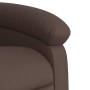 Sillón de masaje elevable eléctrico cuero sintético marrón en Sillones | Comprar online en Foru.es