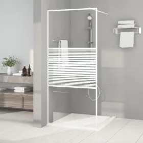 Transparente Duschwand aus weißem ESG-Glas, 90 x 195 cm von , Duschwände und Duschwände - Ref: Foro24-152151, Preis: 150,62 €...