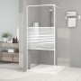 Mampara de ducha vidrio ESG transparente blanco 90x195 cm de , Paredes y mamparas de ducha - Ref: Foro24-152151, Precio: 153,...