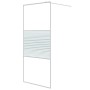 Mampara de ducha vidrio ESG transparente blanco 90x195 cm de , Paredes y mamparas de ducha - Ref: Foro24-152151, Precio: 153,...