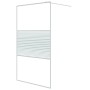 Mampara de ducha vidrio ESG transparente blanco 115x195 cm de , Paredes y mamparas de ducha - Ref: Foro24-152153, Precio: 167...