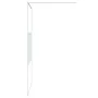 Transparent white ESG glass shower screen 115x195 cm by , Shower walls and screens - Ref: Foro24-152153, Price: 170,69 €, Dis...
