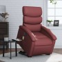 Sillón de masaje elevable eléctrico cuero artificial rojo tinto en Sillones | Comprar online en Foru.es
