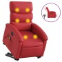 Sillón de majaje elevable eléctrico cuero artificial rojo en Sillones | Comprar online en Foru.es