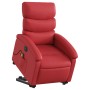Sillón de majaje elevable eléctrico cuero artificial rojo en Sillones | Comprar online en Foru.es
