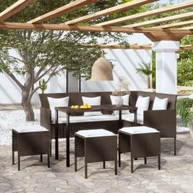 Set de sofás forma de L 5 pzas cojines ratán sintético marrón de , Conjuntos de jardín - Ref: Foro24-318577, Precio: 312,91 €...