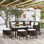 Set de sofás forma de L 5 pzas cojines ratán sintético marrón de , Conjuntos de jardín - Ref: Foro24-318577, Precio: 312,91 €...