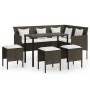 Set de sofás forma de L 5 pzas cojines ratán sintético marrón de , Conjuntos de jardín - Ref: Foro24-318577, Precio: 312,91 €...