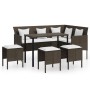Set de sofás forma de L 5 pzas cojines ratán sintético marrón de , Conjuntos de jardín - Ref: Foro24-318577, Precio: 339,32 €...