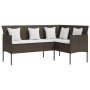 Set de sofás forma de L 5 pzas cojines ratán sintético marrón de , Conjuntos de jardín - Ref: Foro24-318577, Precio: 339,32 €...