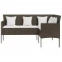 Set de sofás forma de L 5 pzas cojines ratán sintético marrón de , Conjuntos de jardín - Ref: Foro24-318577, Precio: 312,91 €...