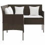 Set de sofás forma de L 5 pzas cojines ratán sintético marrón de , Conjuntos de jardín - Ref: Foro24-318577, Precio: 339,32 €...