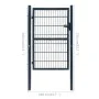 Individuelles 2D-Zauntor Anthrazitgrau 106x210 cm von vidaXL, Gartentore - Ref: Foro24-141744, Preis: 195,02 €, Rabatt: %