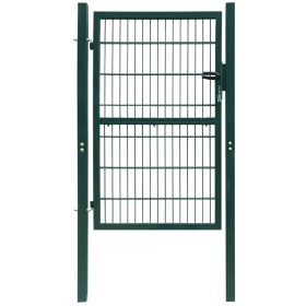 Cancela de valla 2D individual verde 106x230 cm de vidaXL, Puertas de jardín - Ref: Foro24-141752, Precio: 213,53 €, Descuent...