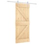 Puerta corredera con herrajes madera maciza de pino 85x210 cm de , Puertas - Ref: Foro24-3203005, Precio: 188,37 €, Descuento: %