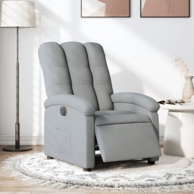 Sillón reclinable eléctrico tela gris claro en Sillones | Comprar online en Foru.es