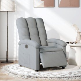 Sillón reclinable eléctrico tela gris claro en Sillones | Comprar online en Foru.es