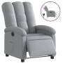 Sillón reclinable eléctrico tela gris claro en Sillones | Comprar online en Foru.es