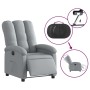 Sillón reclinable eléctrico tela gris claro en Sillones | Comprar online en Foru.es