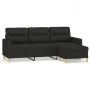 3-seater sofa with black fabric stool 180 cm by , Sofas - Ref: Foro24-3201077, Price: 304,42 €, Discount: %