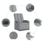 Sillón reclinable eléctrico tela gris claro en Sillones | Comprar online en Foru.es