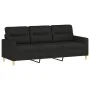 3-seater sofa with black fabric stool 180 cm by , Sofas - Ref: Foro24-3201077, Price: 304,42 €, Discount: %