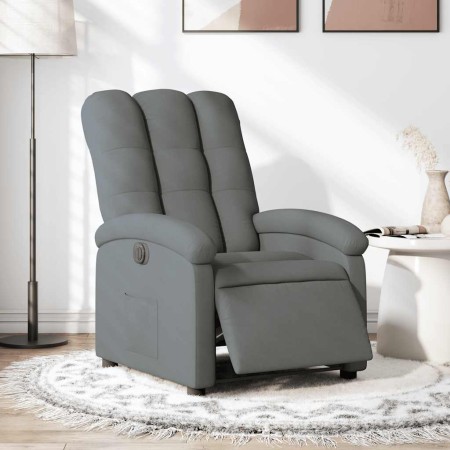 Sillón reclinable eléctrico de tela gris oscuro en Sillones | Comprar online en Foru.es