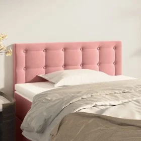 Pink velvet headboard 80x5x78/88 cm by , Headboards and footboards - Ref: Foro24-346415, Price: 38,15 €, Discount: %