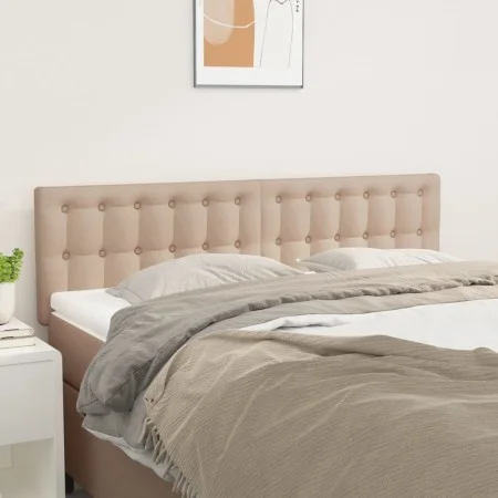 Cabeceros 2 unidades cuero sintético capuchino 72x5x78/88 cm de , Cabeceros y pies de cama - Ref: Foro24-346469, Precio: 66,5...