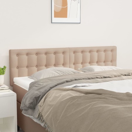 Cabeceros 2 unidades cuero sintético capuchino 72x5x78/88 cm de , Cabeceros y pies de cama - Ref: Foro24-346469, Precio: 68,6...
