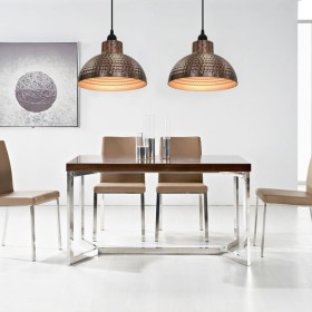 Lámparas de techo semiesféricas 2 unidades color cobre de vidaXL, Lámparas - Ref: Foro24-242556, Precio: 66,76 €, Descuento: %