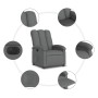 Sillón reclinable eléctrico de tela gris oscuro en Sillones | Comprar online en Foru.es