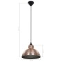 Lámparas de techo semiesféricas 2 unidades color cobre de vidaXL, Lámparas - Ref: Foro24-242556, Precio: 66,76 €, Descuento: %