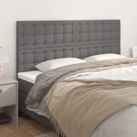 Cabeceros 4 unidades de cuero sintético gris 80x5x78/88 cm de , Cabeceros y pies de cama - Ref: Foro24-3116432, Precio: 115,3...