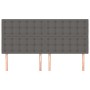 Cabeceros 4 unidades de cuero sintético gris 80x5x78/88 cm de , Cabeceros y pies de cama - Ref: Foro24-3116432, Precio: 115,3...
