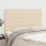 Cabeceros 4 unidades tela color crema 72x5x78/88 cm de , Cabeceros y pies de cama - Ref: Foro24-3116769, Precio: 126,40 €, De...