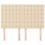 Cabeceros 4 unidades tela color crema 72x5x78/88 cm de , Cabeceros y pies de cama - Ref: Foro24-3116769, Precio: 126,40 €, De...