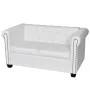 Chesterfield 2-seater sofa white synthetic leather by vidaXL, Sofas - Ref: Foro24-242371, Price: 365,52 €, Discount: %