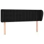 Black fabric headboard 147x23x78/88 cm by , Headboards and footboards - Ref: Foro24-3117578, Price: 74,66 €, Discount: %