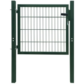 Cancela de valla 2D individual verde 106x130 cm de vidaXL, Puertas de jardín - Ref: Foro24-141747, Precio: 161,05 €, Descuent...