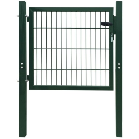 Cancela de valla 2D individual verde 106x130 cm de vidaXL, Puertas de jardín - Ref: Foro24-141747, Precio: 161,05 €, Descuent...