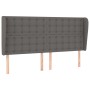 Cabecero con orejas cuero sintético gris 163x23x118/128cm de , Cabeceros y pies de cama - Ref: Foro24-3118056, Precio: 131,12...