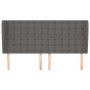 Cabecero con orejas cuero sintético gris 163x23x118/128cm de , Cabeceros y pies de cama - Ref: Foro24-3118056, Precio: 131,12...