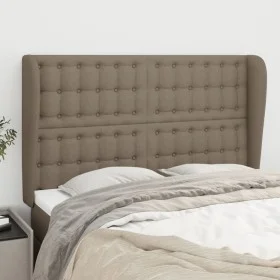 Kopfteil mit Ohren aus taupegrauem Stoff, 147 x 23 x 118/128 cm von , Kopf- und Fußteile - Ref: Foro24-3118392, Preis: 121,30...