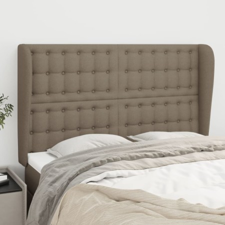 Cabecero con orejas de tela gris taupe 147x23x118/128 cm de , Cabeceros y pies de cama - Ref: Foro24-3118392, Precio: 124,13 ...