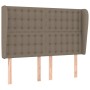 Cabecero con orejas de tela gris taupe 147x23x118/128 cm de , Cabeceros y pies de cama - Ref: Foro24-3118392, Precio: 124,13 ...
