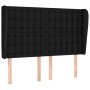 Cabecero con orejas de tela negro 147x23x118/128 cm de , Cabeceros y pies de cama - Ref: Foro24-3118390, Precio: 128,28 €, De...
