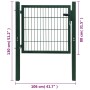 Cancela de valla 2D individual verde 106x130 cm de vidaXL, Puertas de jardín - Ref: Foro24-141747, Precio: 161,05 €, Descuent...