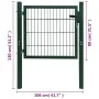 Green individual 2D fence gate 106x130 cm by vidaXL, garden gates - Ref: Foro24-141747, Price: 157,76 €, Discount: %