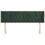 Cabecero de terciopelo verde oscuro 147x16x78/88 cm de , Cabeceros y pies de cama - Ref: Foro24-3119155, Precio: 84,95 €, Des...